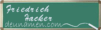 Friedrich Hacker Visitenkarte